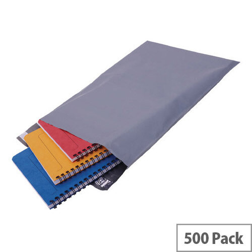 Polythene Mailing Bag Grey 235x320mm Protective Envelopes Pack of 500