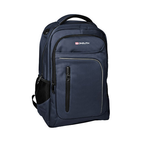 Monolith 15.6 Inch Business Commuter Backpack USB/Headphone Port Padded Pocket Navy Blue 9114B