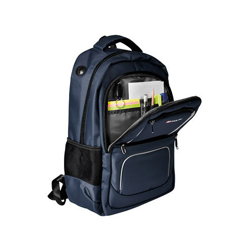 Monolith 15.6 Inch Business Commuter Backpack USB/Headphone Port Padded Pocket Navy Blue 9115B