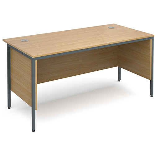 Maestro H-Frame straight desk with side panels 1532mm - oak Maestro H-Frame straight desk with side panels 1532mm - oak