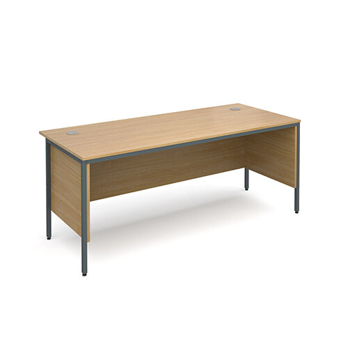 Maestro H-Frame straight desk with side panels 1786mm - oak Maestro H-Frame straight desk with side panels 1786mm - oak