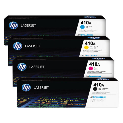 HP 410 Toner Cartridge Bundle Cyan/Magenta/Yellow/Black Pack of 4 HP815968 HP 410 Toner Cartridge Bundle Cyan/Magenta/Yellow/Black Pack of 4 HP815968