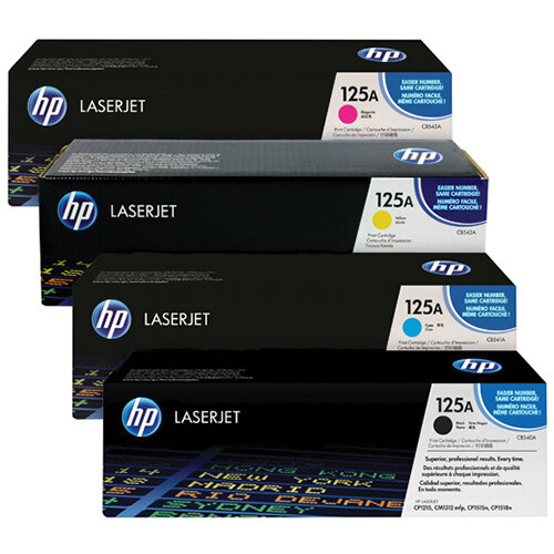 HP 125A Toner Cartridge Bundle Cyan/Magenta/Yellow/Black Pack of 4 HP815973