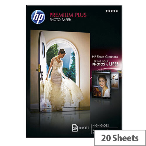 HP A4 Premium Plus Inkjet Photo Paper Glossy 300gsm (Pack of 20)