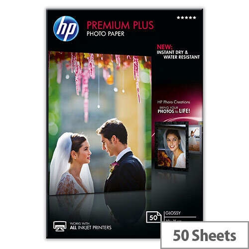 HP 10x15cm Premium Plus Photo Paper 300gsm Glossy (Pack of 50) HP 10x15cm Premium Plus Photo Paper 300gsm Glossy (Pack of 50)