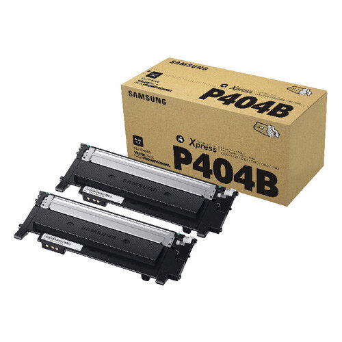 Samsung CLT-P404B Black Standard Yield Toner Cartridges Pack of 2 SU364A