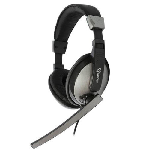 Sbox HS-302 Headset with Microphone - PC, Gaming, Multimedia, Skype - Audio 3.5mm Jack - 20Hz to 20kHz - Cable 2.2m - Black, Grey Sbox HS-302 Headset with Microphone - PC, Gaming, Multimedia, Skype - Audio 3.5mm Jack - 20Hz to 20kHz - Cable 2.2m - Black, Grey