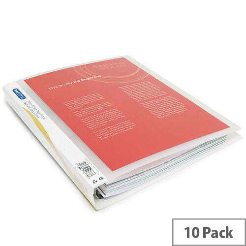 Rapesco Presentation 4 Ring Binder A4 25mm Clear Pack of 10