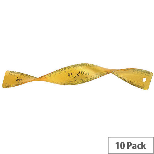 Helix Translucent Flexirule 300mm Assorted Pack of 10 K47010 Helix Translucent Flexirule 300mm Assorted Pack of 10 K47010