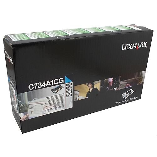 Lexmark C734A1CG Cyan Return Programme Toner Cartridge
