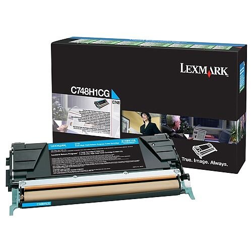 Lexmark C748 Return Programme Toner Cartridge High Yield Cyan C748H1CG Lexmark C748 Return Programme Toner Cartridge High Yield Cyan C748H1CG