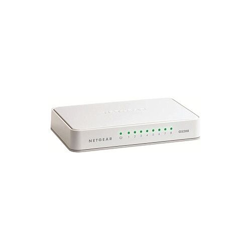 Netgear GS208 8 Ports Ethernet Switch 2 Layer Supported Desktop Netgear GS208 8 Ports Ethernet Switch 2 Layer Supported Desktop