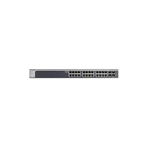 Netgear ProSafe XS728T 28 Ports Manageable Ethernet Switch 24 Network 4 Expansion Slot Optical Fiber Twisted Pair 3 Layer Supported Rack-mountable Desktop