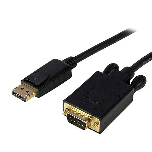 StarTech 15ft DisplayPort to VGA Adapter Converter Cable - Black - supports video resolutions up to 1920x1200