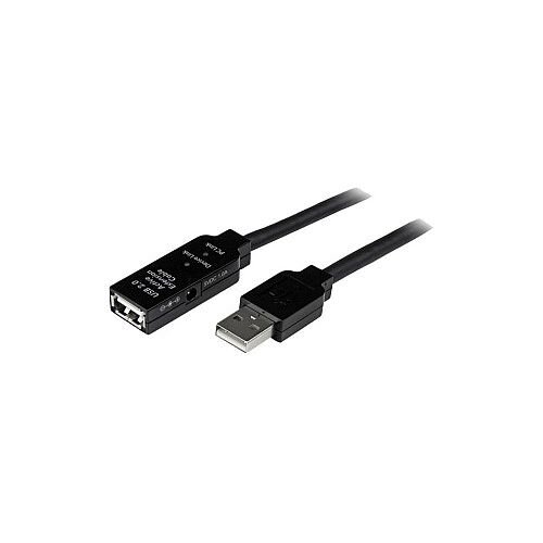 StarTech USB Data Transfer Cable 5 m Shielding 1 Pack 1 x Type A Male USB 1 x Type A Female USB Extension Cable Nickel Plated Connector Black StarTech USB Data Transfer Cable 5 m Shielding 1 Pack 1 x Type A Male USB 1 x Type A Female USB Extension Cable Nickel Plated Connector Black