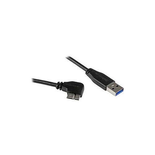 StarTech 2m 6 ft Slim Micro USB 3.0 Cable M/M USB 3.0 A to Right-Angle Micro USB StarTech 2m 6 ft Slim Micro USB 3.0 Cable M/M USB 3.0 A to Right-Angle Micro USB