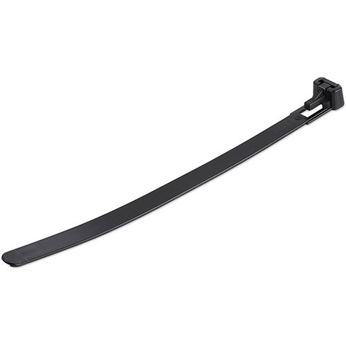 StarTech.com 100 Pack 6 Inches Reusable Cable Ties - Black Medium Releasable Nylon/Plastic Zip Tie - Resealable Adjustable Electrical/Network Cable Wraps/-40 to +85C Temp/94V-2 Fire & UL Rated TAA, Releasable cable tie, Nylon, Plastic, Black, 3.5 cm, V2, 
