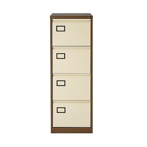 4-Drawer Filing Cabinet Brown &Cream SPECIAL OFFER Jemini By Bisley - Central Lock - 35kg Drawer Capacity - WxHxD: 470mm x 1321mm x 622mm - 5 years warranty 4-Drawer Filing Cabinet Brown &Cream SPECIAL OFFER Jemini By Bisley - Central Lock - 35kg Drawer Capacity - WxHxD: 470mm x 1321mm x 622mm - 5 years warranty