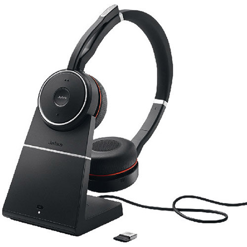 Jabra Evolve 75 Skype for Business Black Headset with Charging Stand 7599-832-199 Jabra Evolve 75 Skype for Business Black Headset with Charging Stand 7599-832-199