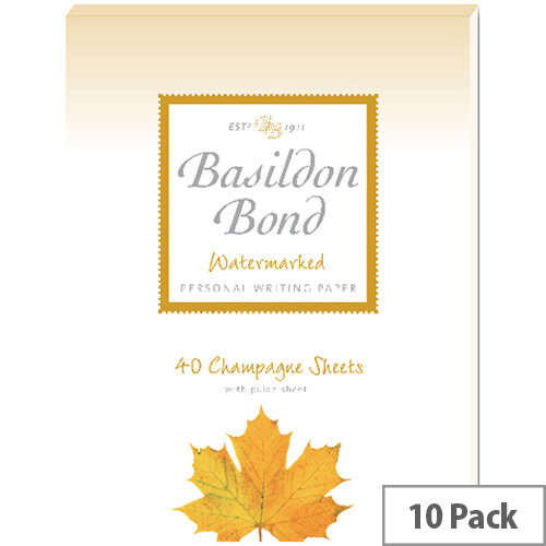 Basildon Bond Champagne Writing Pad 137 X 178mm Pack of 10 100101040 Basildon Bond Champagne Writing Pad 137 X 178mm Pack of 10 100101040