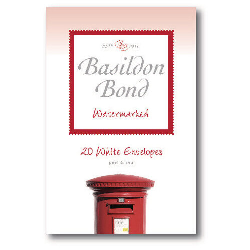 Basildon Bond White Envelope 95 X 143mm Pack of 20 100080067 Basildon Bond White Envelope 95 X 143mm Pack of 20 100080067