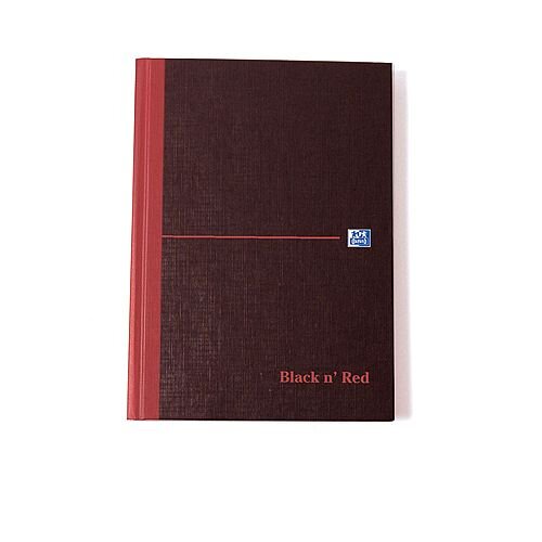 Black n Red Casebound Manuscript Book 192 Pages A5 Single Cash 100080414