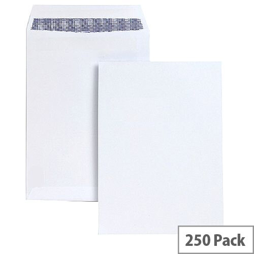 White Box C4 Envelope White Pocket Press Seal 80gsm (Pack of 250) White Box C4 Envelope White Pocket Press Seal 80gsm (Pack of 250)