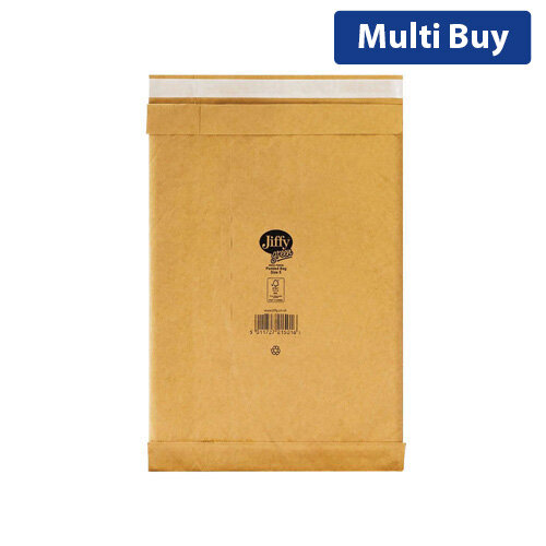 Jiffy Padded Bags, Gold, Size 5, 245x381mm (Pack of 100) - Sturdy Envelopes for Fragile Goods