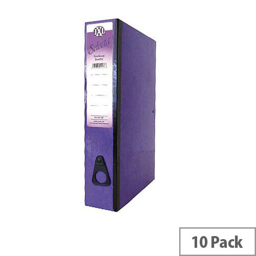 Concord IXL Selecta Box File Foolscap Purple 75mm Spine Pack of 10 264187 