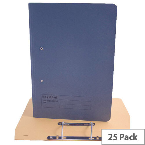 Guildhall Blue Transfer File Foolscap Pack of 25