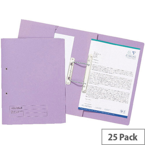 Guildhall Mauve Transfer Pocket File Foolscap Pack of 25