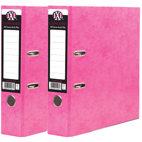 Concord IXL 70mm Selecta Lever Arch File A4 Pink Pack of 10 BOGOF JT816021