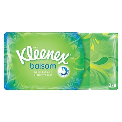 Kleenex Balsam Pocket Size Facial Tissues (Pack 8) 3698282 Hunt Office UK