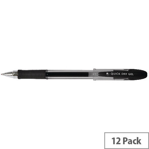 Q-Connect Delta Gel Rollerball Pen Black Pack 12 KF00678