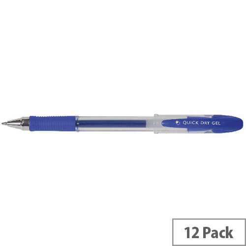 Q-Connect Delta Gel Rollerball Pen Blue Pack 12 KF00679