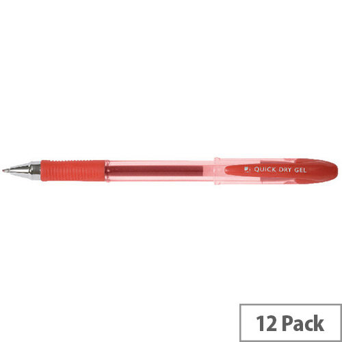 Q-Connect Delta Gel Rollerball Pen Red Pack 12 KF00680