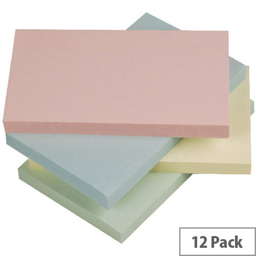 Q-Connect Pastel Quick Note Repositionable Pad 125x75mm Rainbow