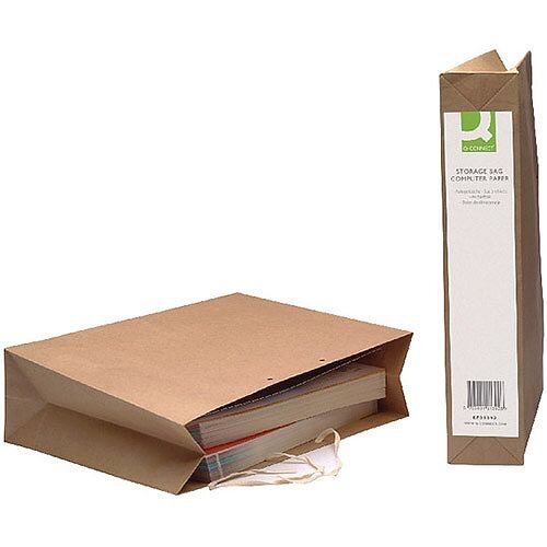 Q-Connect Computer Paper Storage Bag 75x293x384mm 25 Pack Q-Connect Computer Paper Storage Bag 75x293x384mm 25 Pack