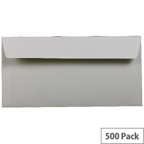 Q-Connect White Envelope DL Peel and Seal Laid Vellum 100gsm Pack of 500 KF01443 Q-Connect White Envelope DL Peel and Seal Laid Vellum 100gsm Pack of 500 KF01443