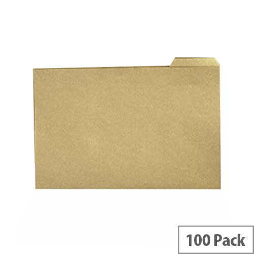 Q-Connect Tabbed Folder 170gsm Foolscap Pack 100 