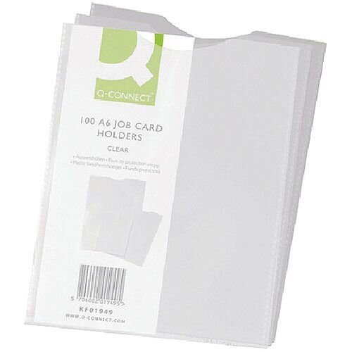 Q-Connect Card Holder A6 Pack of 100 KF01949