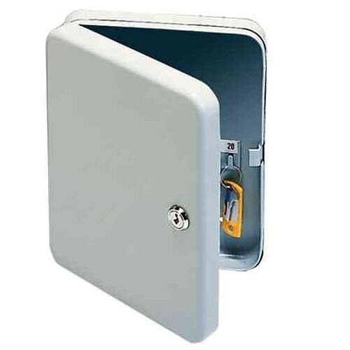 Q-Connect 20 Key Safe Cabinet Pearl Grey – Comes With 2 Keys, Cylindrical Lock, Wall-Mounting Kit, Key Hangers, Labelling Strips &Index Sheets (KF02605) Q-Connect 20 Key Safe Cabinet Pearl Grey – Comes With 2 Keys, Cylindrical Lock, Wall-Mounting Kit, Key Hangers, Labelling Strips &Index Sheets (KF02605)
