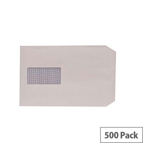 Q-Connect Envelopes C5 100gsm Window Peel and Seal White Pack of 500 1P53