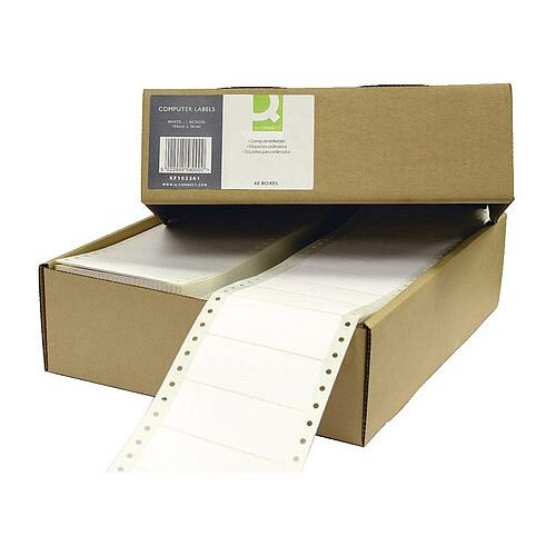 Q-Connect Computer Label 102x36mm 1 Across the Web White Pack of 8000 KF102361 Q-Connect Computer Label 102x36mm 1 Across the Web White Pack of 8000 KF102361