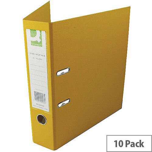 Q-Connect Yellow A4 Polypropylene Lever Arch File Pack of 10 Q-Connect Yellow A4 Polypropylene Lever Arch File Pack of 10