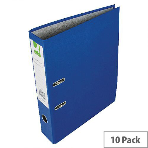 Q-Connect Blue Foolscap Paperbacked Lever Arch File Pack of 10