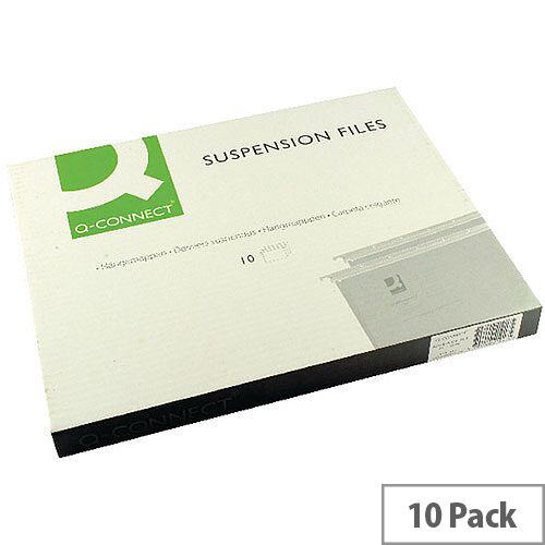 Vertical Suspension File Tabbed A4 Pack of 10 Q-Connect KF21017 Vertical Suspension File Tabbed A4 Pack of 10 Q-Connect KF21017