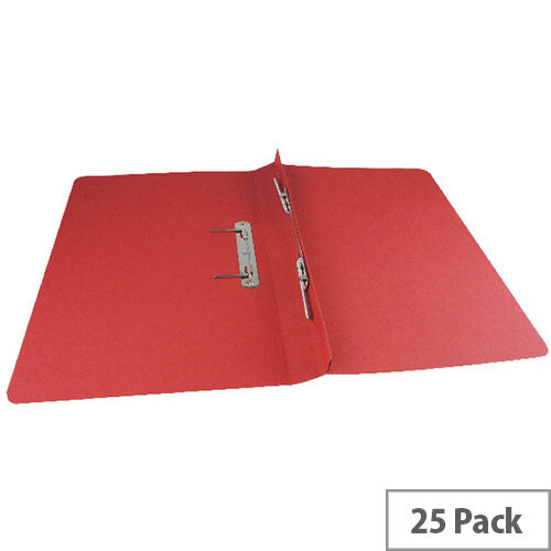 Q-Connect Transfer File Foolscap/A4 35mm Capacity Red Pack 25