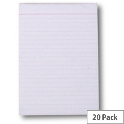 Q-Connect Scribble Pad 203x127mm 80 Leaf Ruled Feint Pack of 20