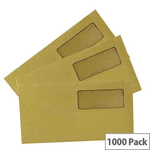 Q-Connect Envelope DL High Window 70gsm Manilla Gummed Pack of 1000 KF3409 Q-Connect Envelope DL High Window 70gsm Manilla Gummed Pack of 1000 KF3409